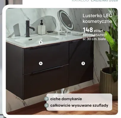 Lusterko LED kosmetyczne promocja w Castorama