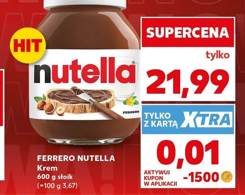 Krem do smarowania Ferrero Nutella promocja w Kaufland