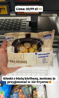 Kluski z białą kiełbasą promocja w Biedronka