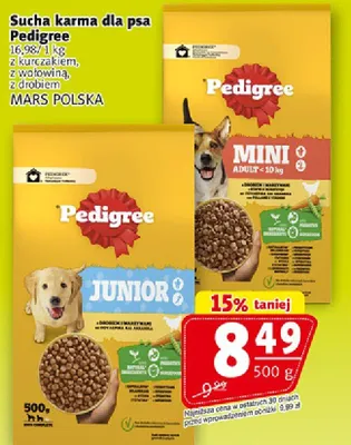 Sucha karma dla psa z kurczakiem, z wołowiną, z drobiem promocja w Prim Market