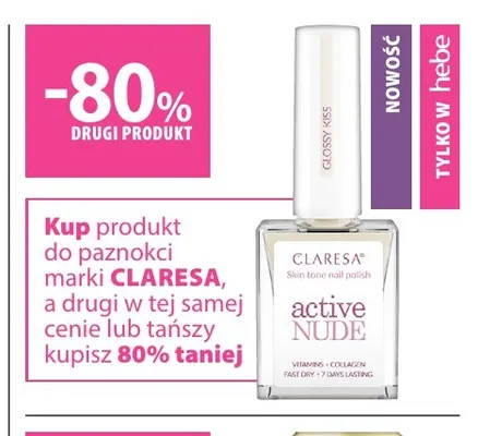 Produkty do paznokci marki Claresa promocja w Hebe