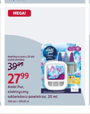 Elektryczny odświeżacz powietrza Ambi Pur Plug-In promocja w Rossmann