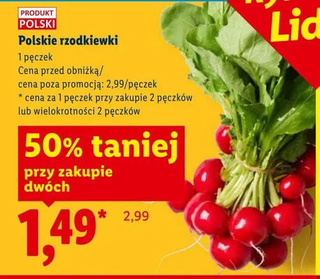Rzodkiewki polskie promocja w Lidl