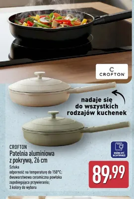 Patelnia aluminiowa z pokrywą Crofton 26 cm promocja w Aldi