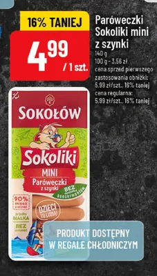 Paróweczki Sokoliki mini z szynki Sokołów promocja w POLOmarket
