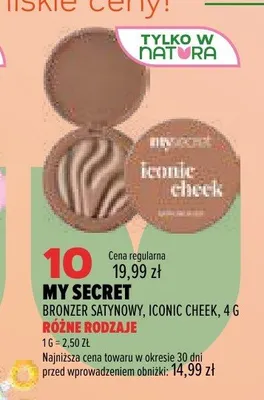 Bronzer satynowy My Secret Iconic Cheek promocja w Drogerie Natura