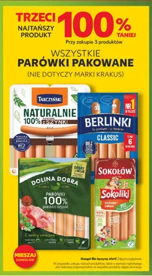 Parówki Tarczyński Naturalnie 100% z szynki promocja w Kaufland
