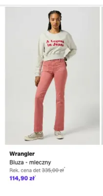 Bluza Wrangler mleczny promocja w Lounge by Zalando