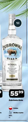 Wódka czysta Żubrówka Biała promocja w Netto