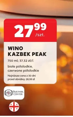 Wino białe Kazbek Peak półsłodkie promocja w Stokrotka