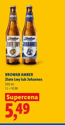 Piwo Browar Amber Johannes promocja w Lidl