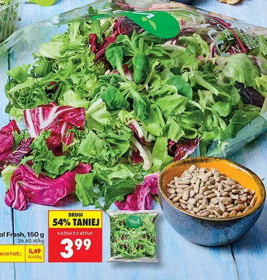 Mieszanka sałat z roszponką promocja w Biedronka