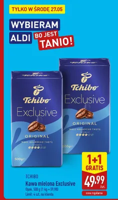 Kawa mielona Tchibo Exclusive Original promocja w Aldi