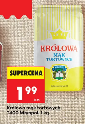 Królowa mąk tortowych T400 Młynpol promocja w Biedronka
