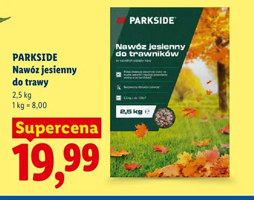 Nawóz jesienny do trawy Parkside promocja w Lidl