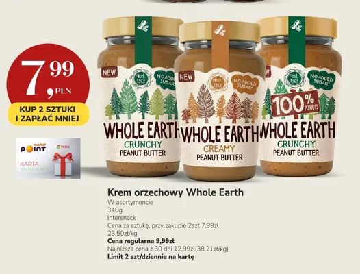 Krem orzechowy Whole Earth promocja w Market Point