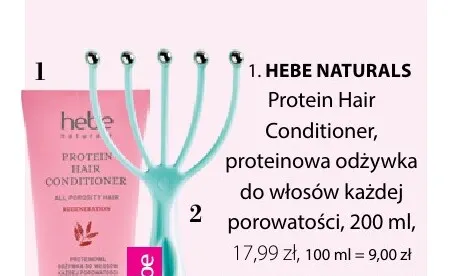 Protein Hair Conditioner proteinowa odżywka do włosów każdej porowatości Hebe Naturals promocja w Hebe