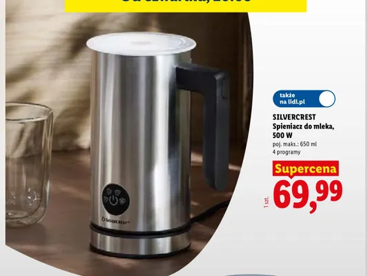 Spieniacz do mleka Silvercrest promocja w Lidl