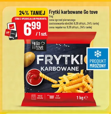 Frytki karbowane Go tove promocja w POLOmarket