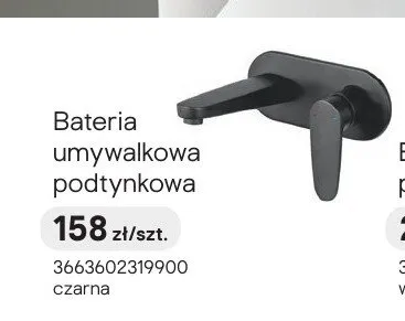 Bateria umywalkowa podtynkowa GoodHome Cavally czarna promocja w Castorama