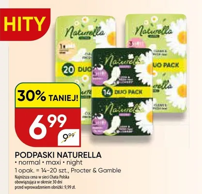 Podpaski Naturella Normal promocja w Chata Polska