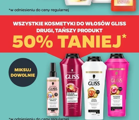 Kosmetyki do włosów GLISS promocja w Netto