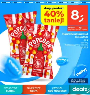 Popcorn Flying Goose Brand Sriracha Chilli promocja w Dealz