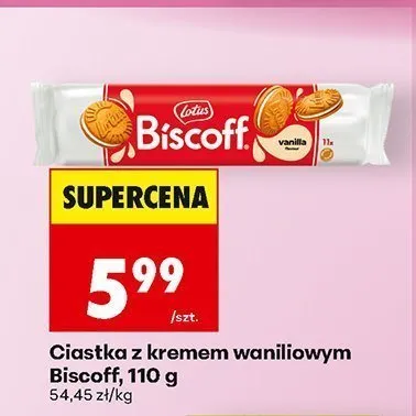 Ciastka z kremem waniliowym Lotus Biscoff promocja w Biedronka