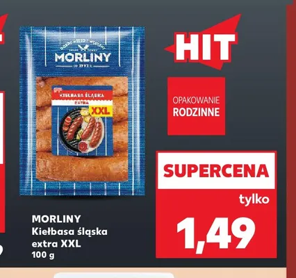 Kiełbasa śląska extra XXL Morliny promocja w Kaufland