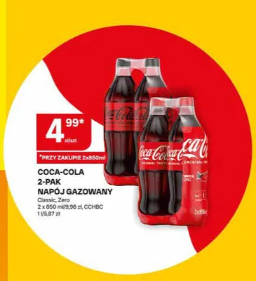 Napój gazowany Coca-Cola Zero 2-pak promocja w Chorten