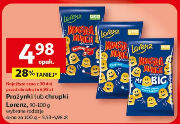 Prażynki lub chrupki promocja w Auchan