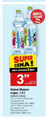 Kubuś Waterrr n/gaz 1,5l promocja w Twój Market