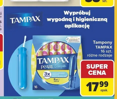 Tampony Tampax 16-pak promocja w Carrefour