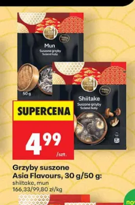 Grzyby suszone mun Asia Flavours promocja w Biedronka