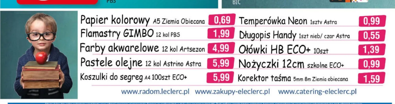 Pastele olejne 12 kol Astrino Astra promocja w Leclerc