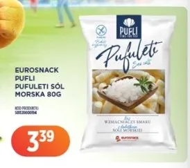 Chrupki kukurydziane Pufli Pufuleti sól morska promocja w Leo Market