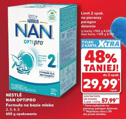 Formuła na bazie mleka Nestlé NAN OPTIPRO 2 promocja w Kaufland