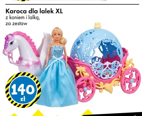 Karoca dla lalek XL z koniem i lalką promocja w Tedi