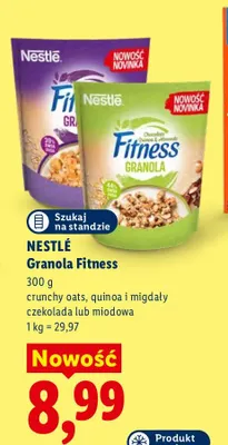 Granola Fitness crunchy oats quinoa i migdały miodowa Nestlé promocja w Lidl