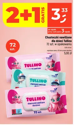 Chusteczki nawilżane dla dzieci Tullino promocja w Dealz