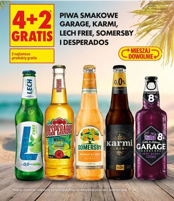Piwo bezalkoholowe Lech Free Limonka z Miętą Biedronka promocja w Biedronka