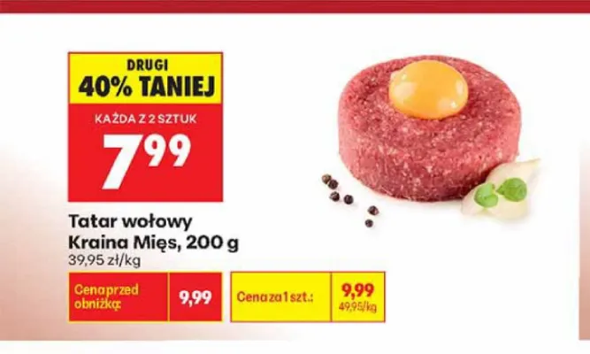 Tatar wołowy Kraina Mięs promocja w Biedronka
