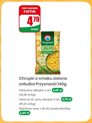 Chrupki o smaku zielona cebulka Przysnacki promocja w Dino