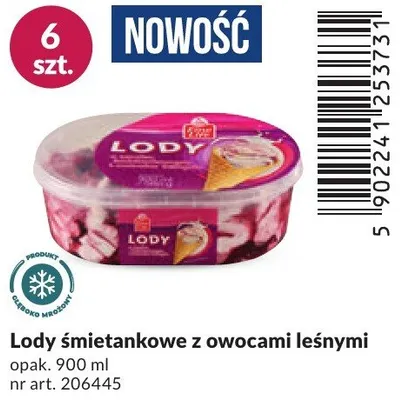 Lody śmietankowe z owocami leśnymi promocja w Makro