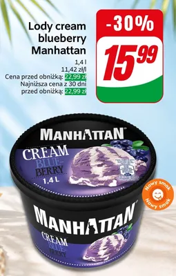 Lody Manhattan Cream Blueberry promocja w Dino