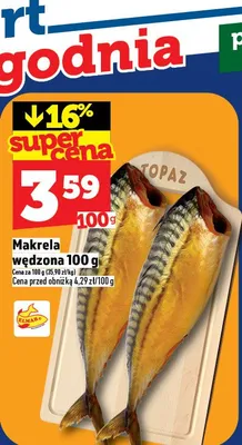 Makrela wędzona 100 g promocja w TOPAZ