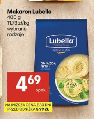 Makaron Lubella promocja w Delikatesy Centrum
