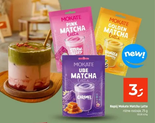 Napój Mokate Pink Matcha Latte Strawberry promocja w Dealz