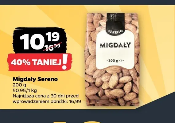 Migdały Sereno promocja w Netto