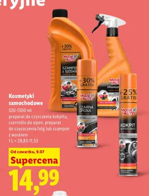 Czernidło do opon Moje Auto Czarna Opona promocja w Lidl